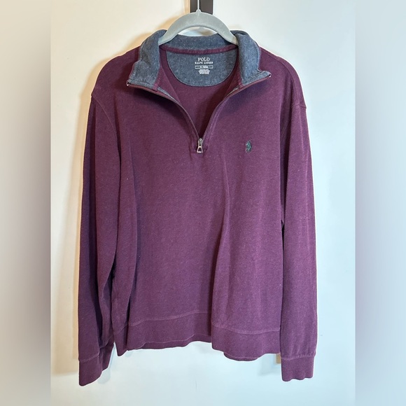 Polo Ralph Lauren Other - Men’s Medium Polo Ralph Lauren Quarter zip pullover Maroon gray